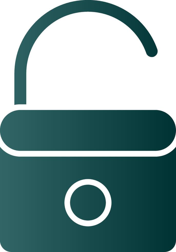 Open Lock Glyph Gradient Icon vector