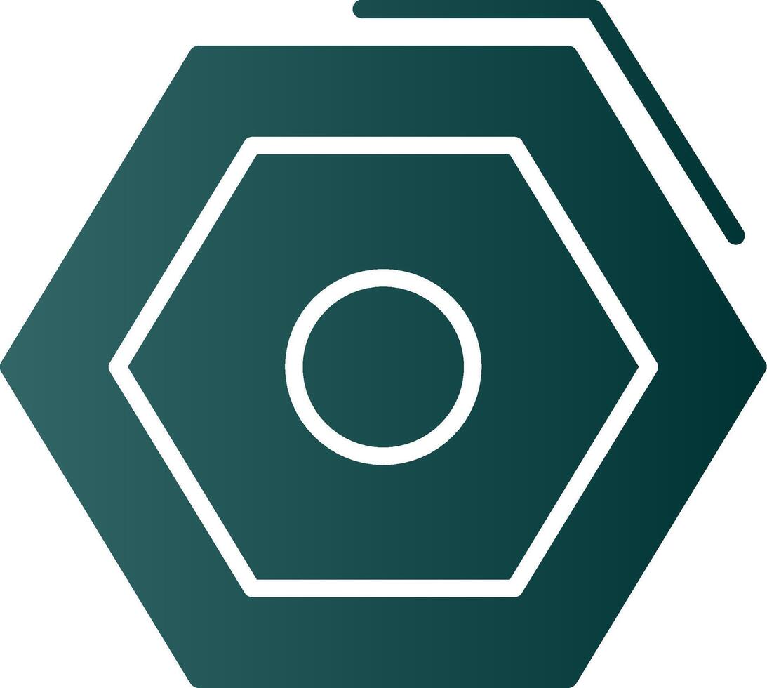 Nut Glyph Gradient Icon vector