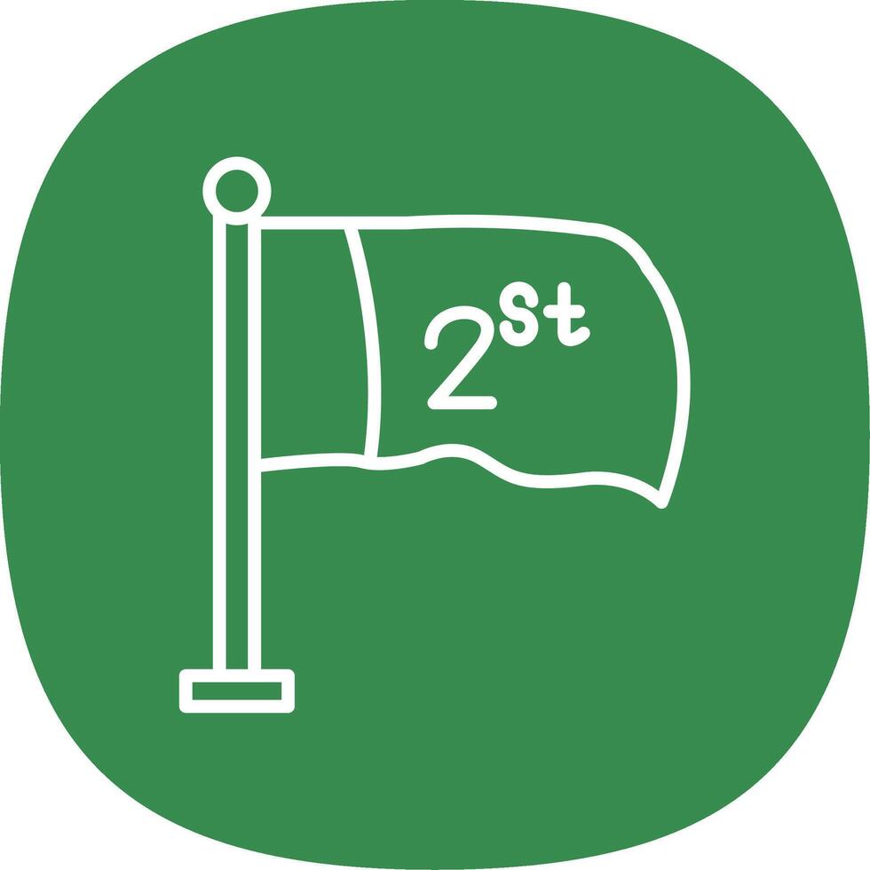 Flag Line Curve Icon Design vector