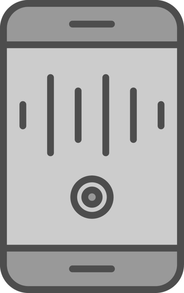 Voice Recording Line Filled Greyscale Icon Design vector