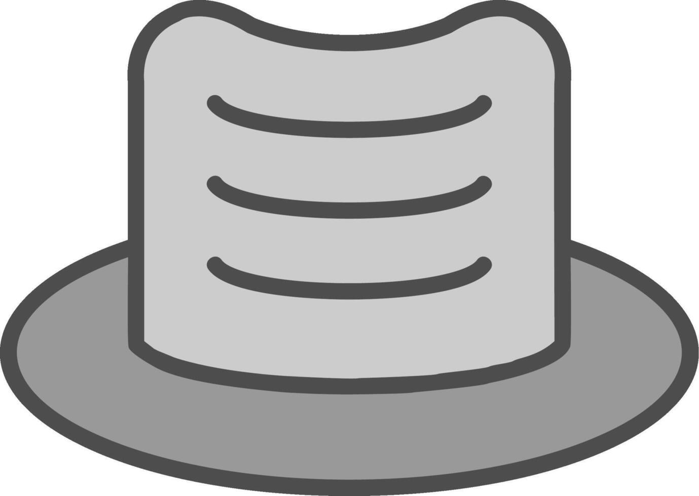 Hat Line Filled Greyscale Icon Design vector