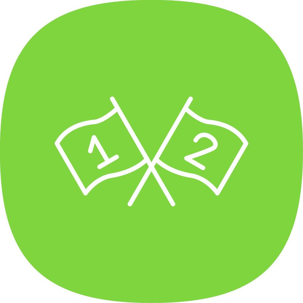 Flags Line Curve Icon Design vector