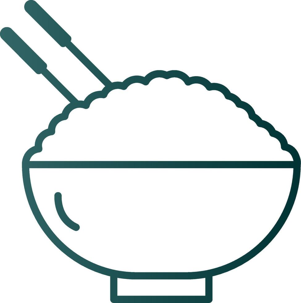 Chinese Food Line Gradient Icon vector