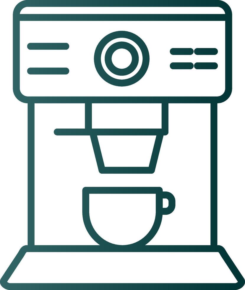 Coffee Machine Line Gradient Icon vector