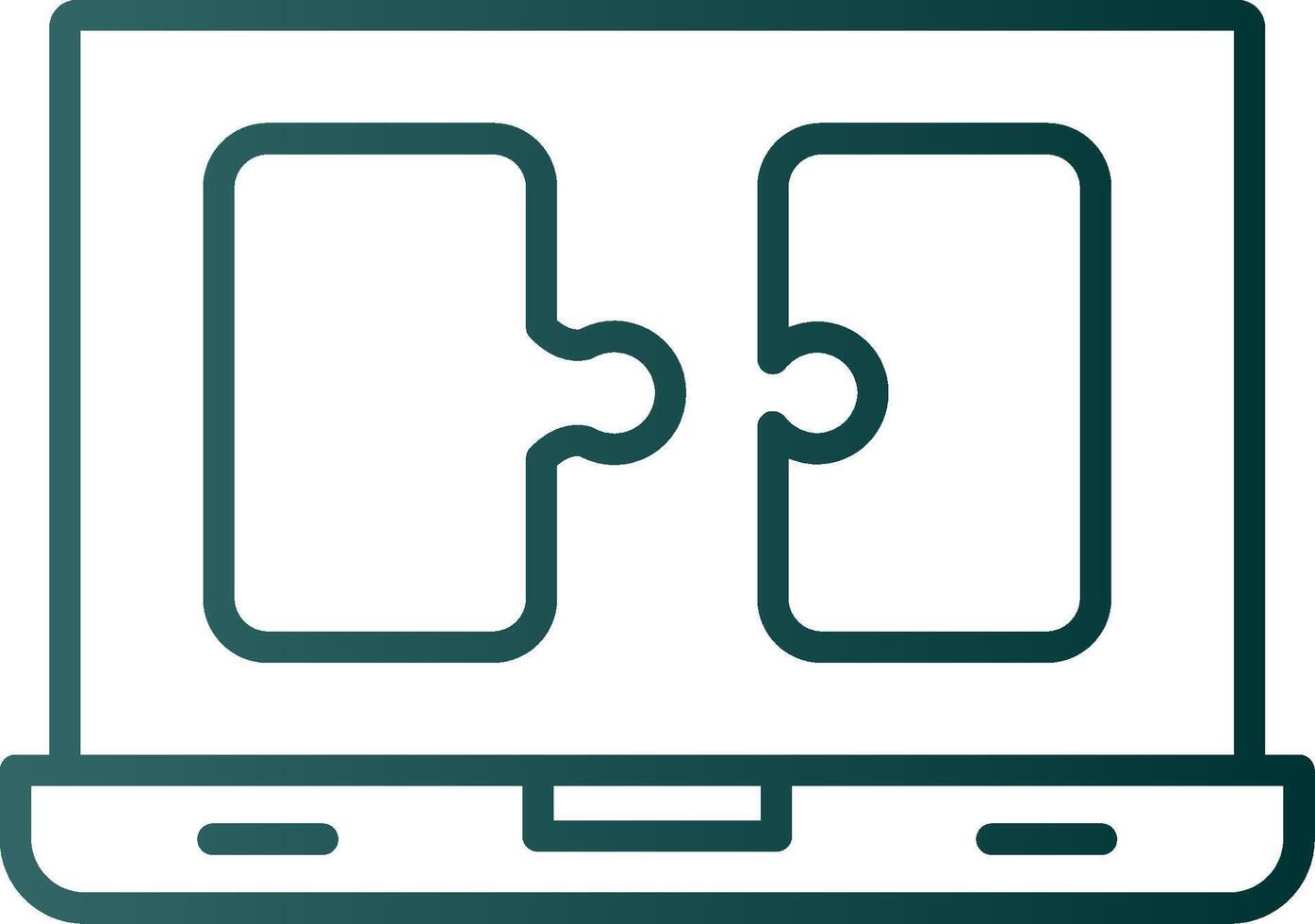 Puzzle Line Gradient Icon vector