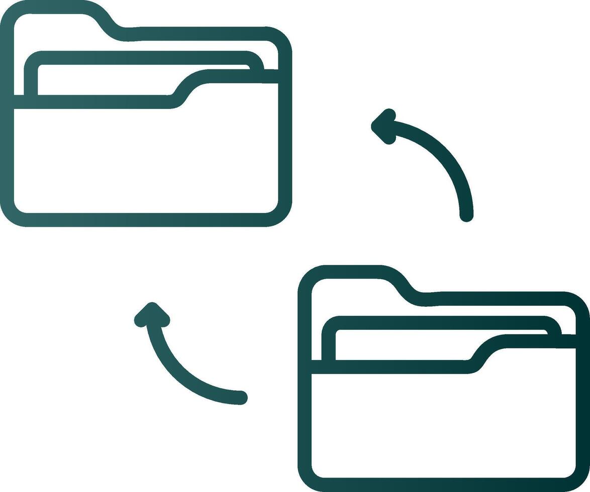 Folder Line Gradient Icon vector