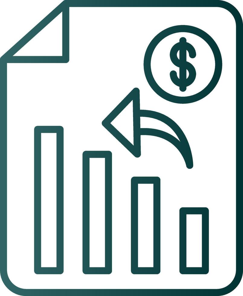 Analytics Line Gradient Icon vector