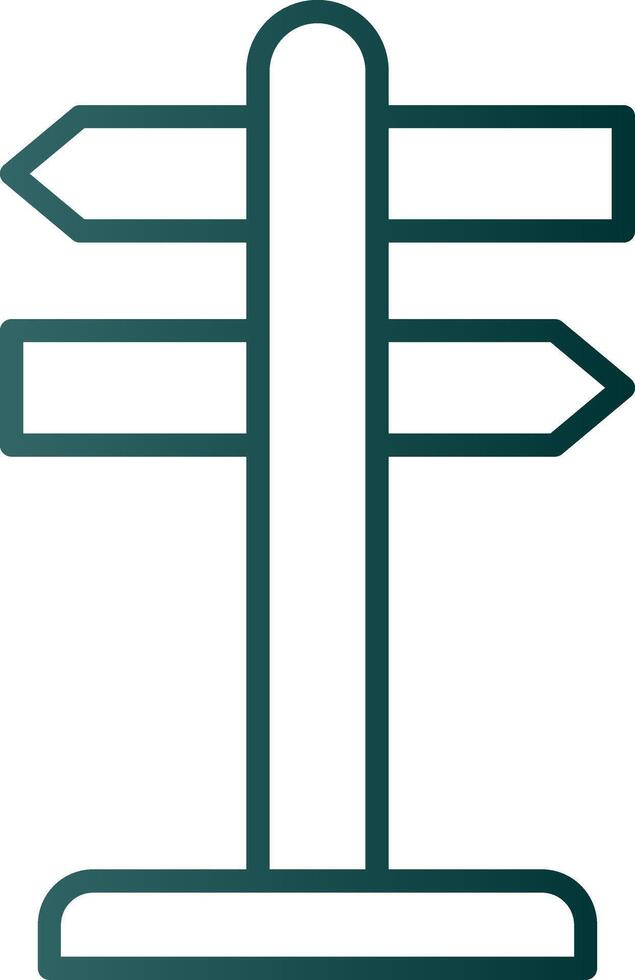 Direction Line Gradient Icon vector