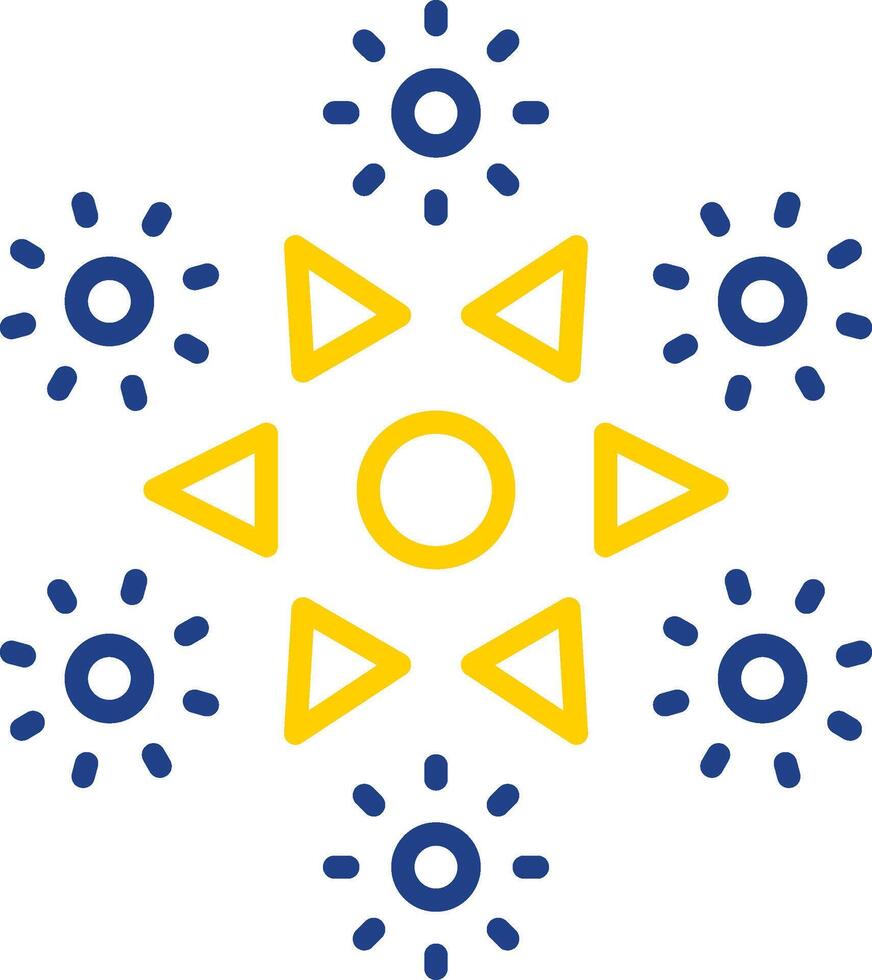 Firework Line Two Colour Icon Design vector