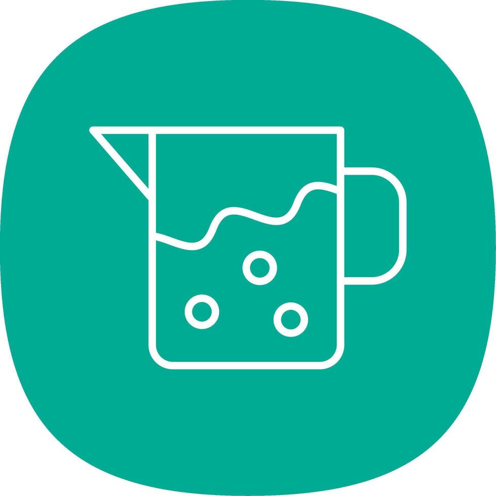 Pitcher Line Curve Icon Design vector