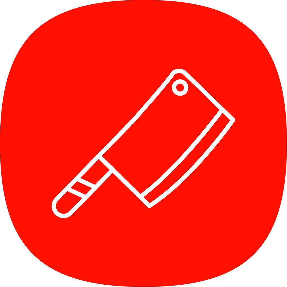 Butcher Knife Line Curve Icon Design vector