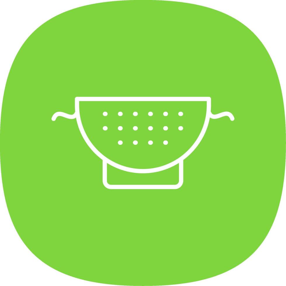 Strainer Line Curve Icon Design vector