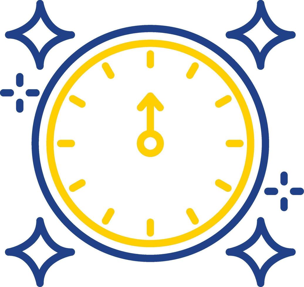 New Year Line Two Colour Icon Design vector