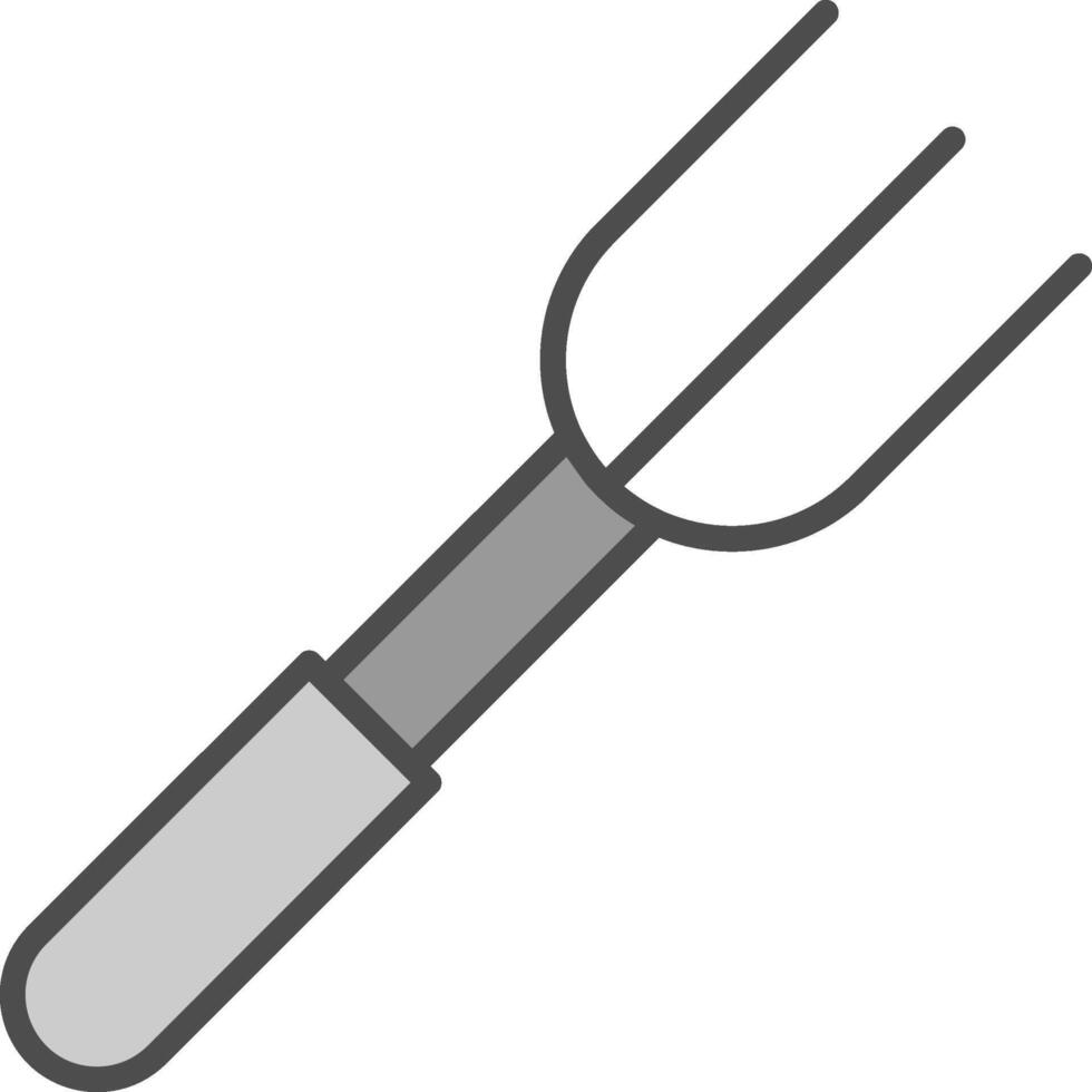 Fork Line Filled Greyscale Icon Design vector
