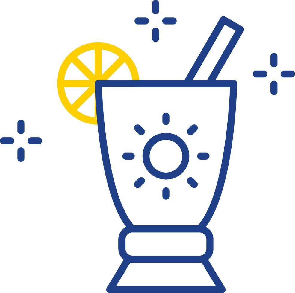 Cocktail Line Two Colour Icon Design vector