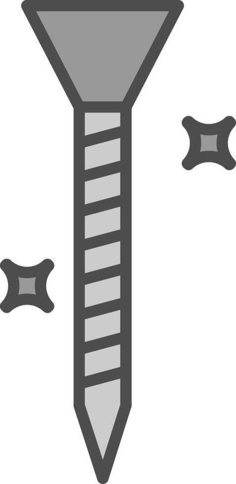 Nail Line Filled Greyscale Icon Design vector