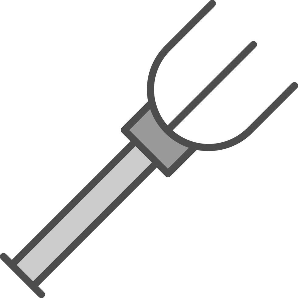 Fork Line Filled Greyscale Icon Design vector