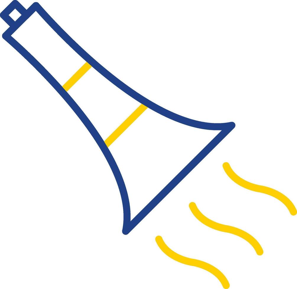 Trumpet Line Two Colour Icon Design vector