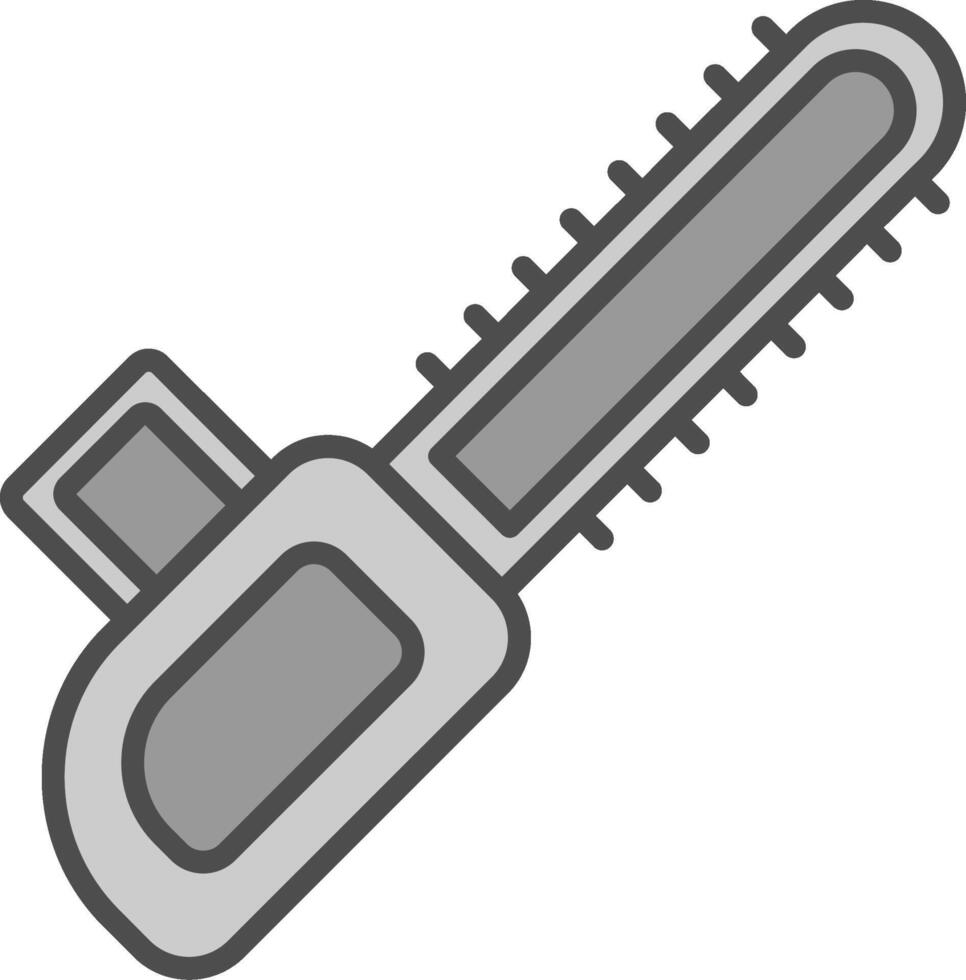 Chainsaw Line Filled Greyscale Icon Design vector