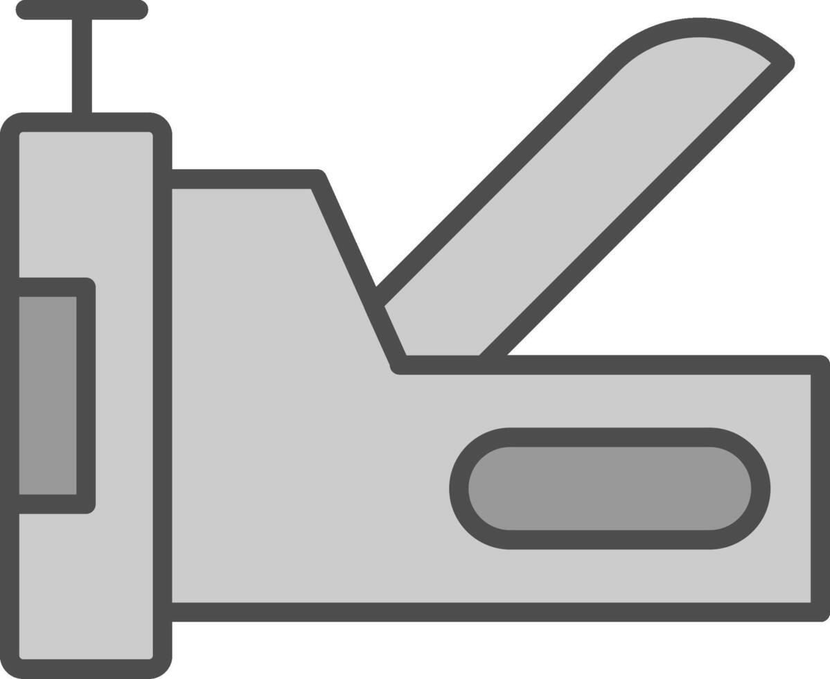 Staple Gun Line Filled Greyscale Icon Design vector