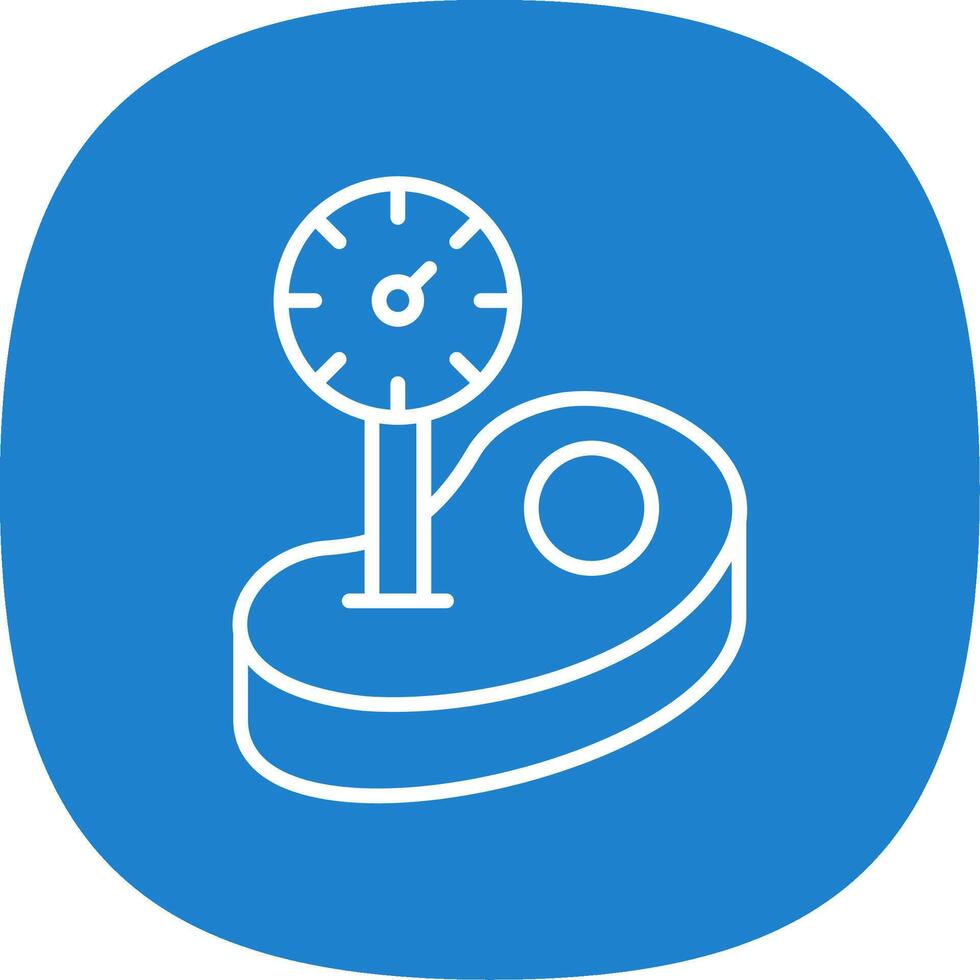 Thermometer Line Curve Icon Design vector