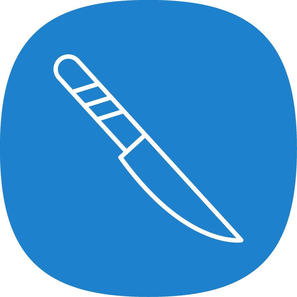 cuchillo línea curva icono diseño vector