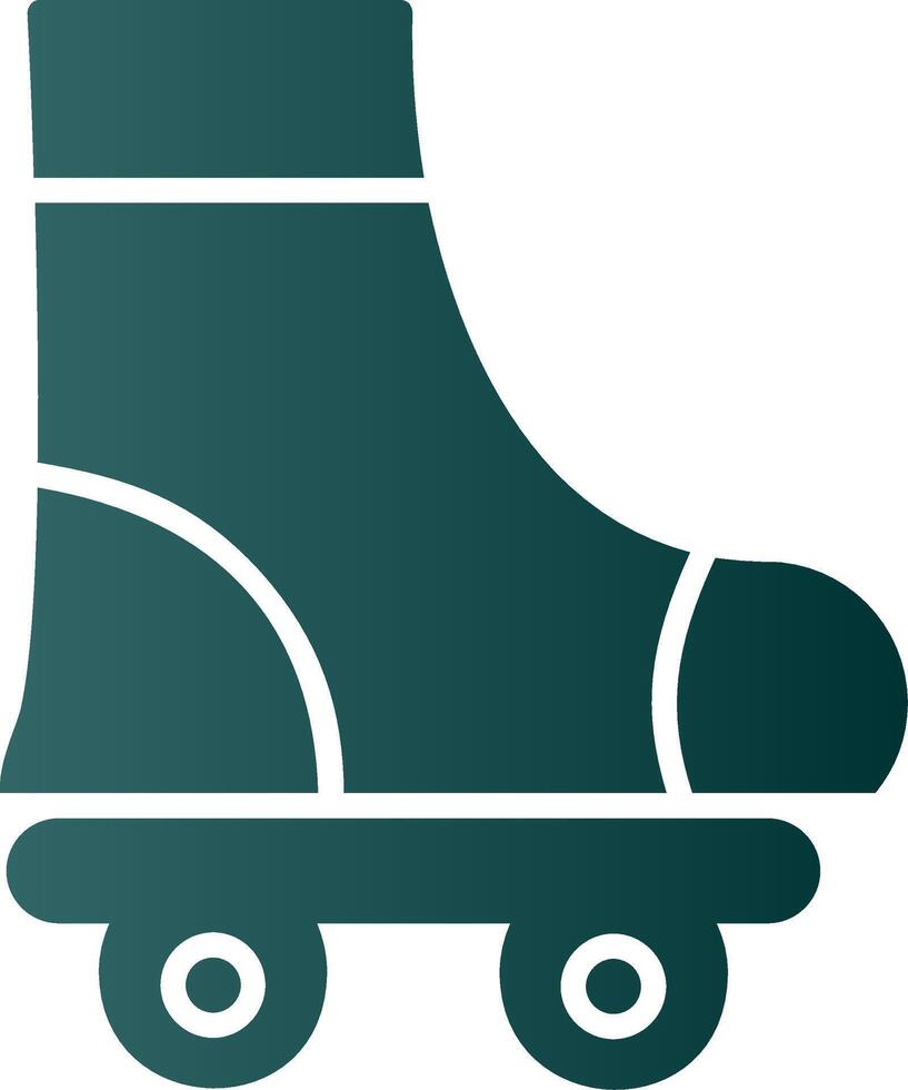 Roller Skate Glyph Gradient Icon vector