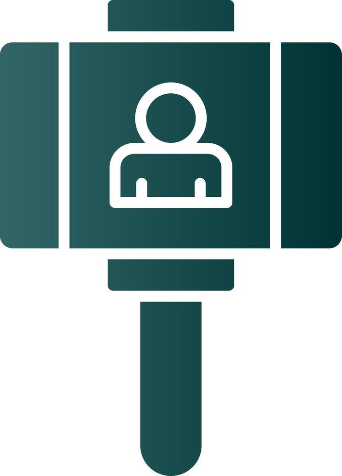 Vlogger Glyph Gradient Icon vector