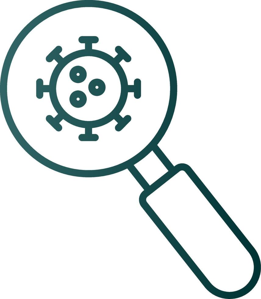 Detection Line Gradient Icon vector