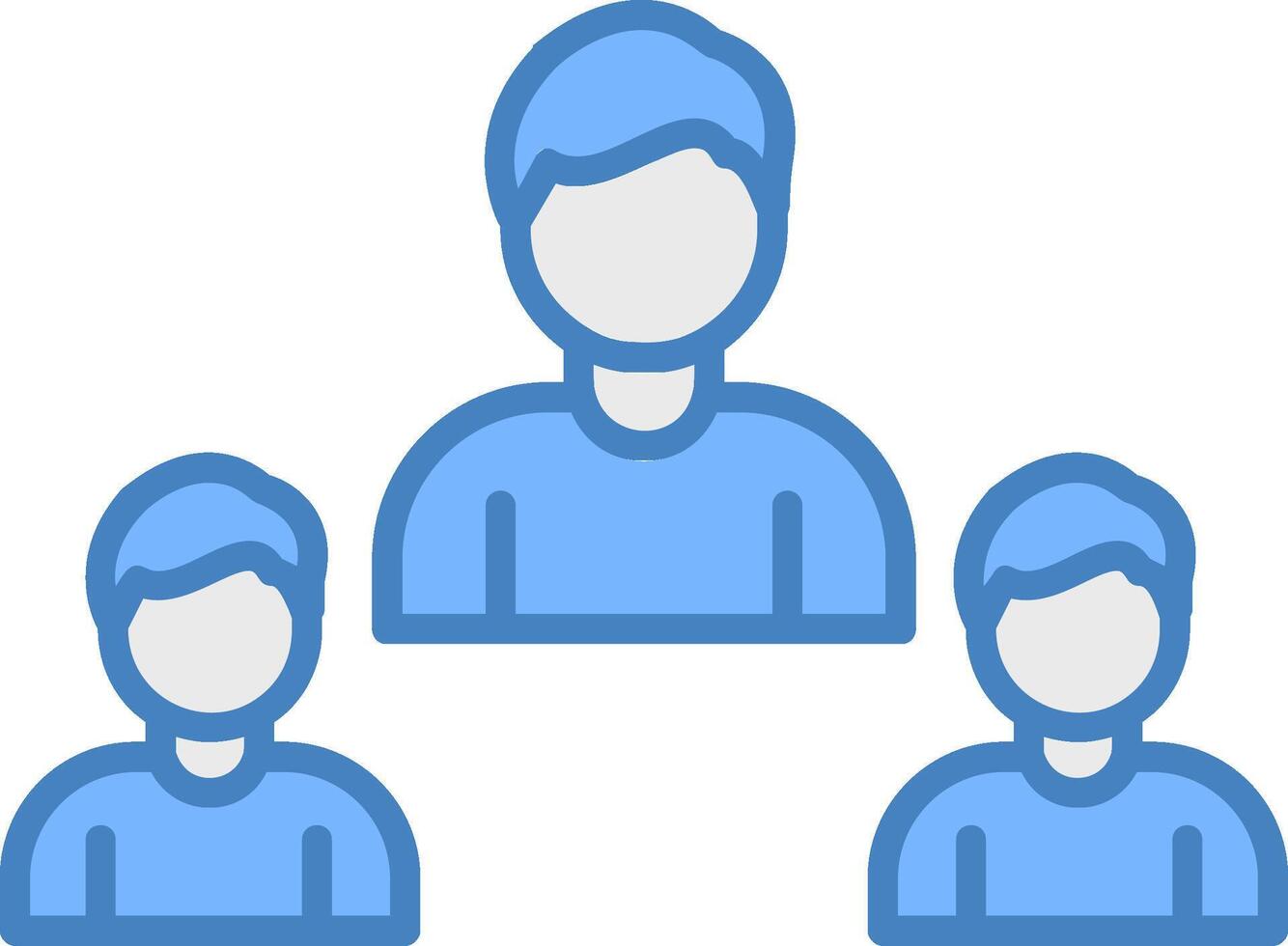 Busines Leader Line Filled Blue Icon vector