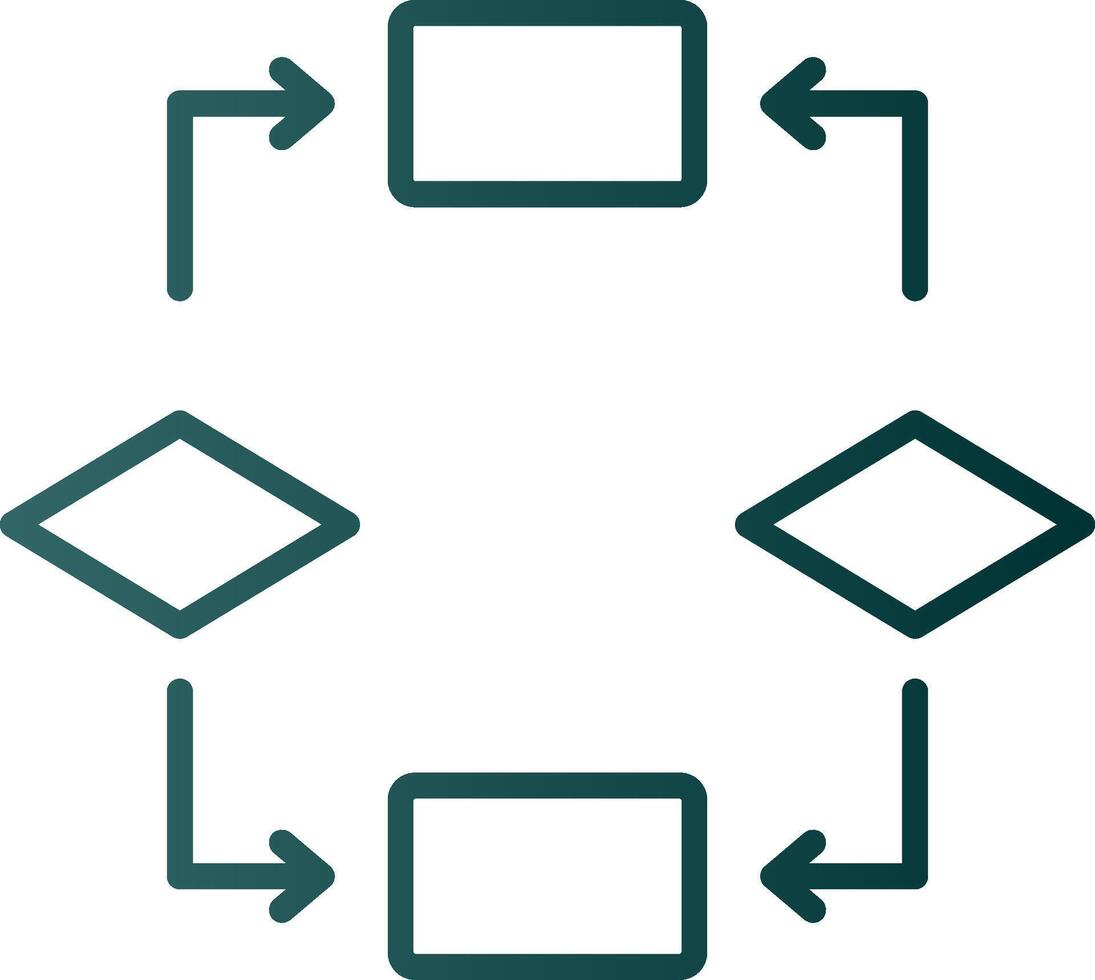 Algorithm Line Gradient Icon vector