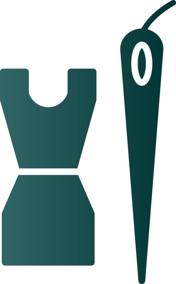 Dressmaking Glyph Gradient Icon vector