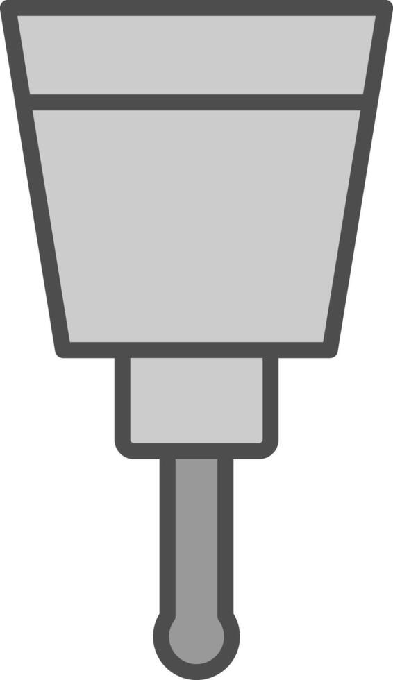 Putty Knife Line Filled Greyscale Icon Design vector