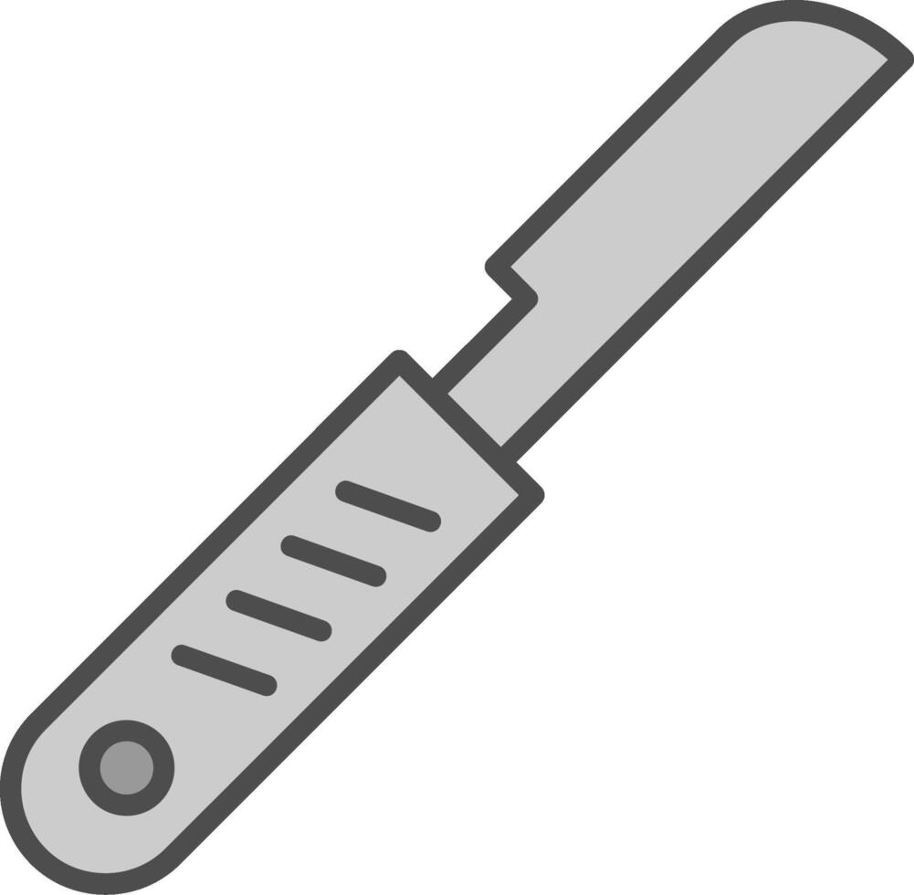 Scalpel Line Filled Greyscale Icon Design vector
