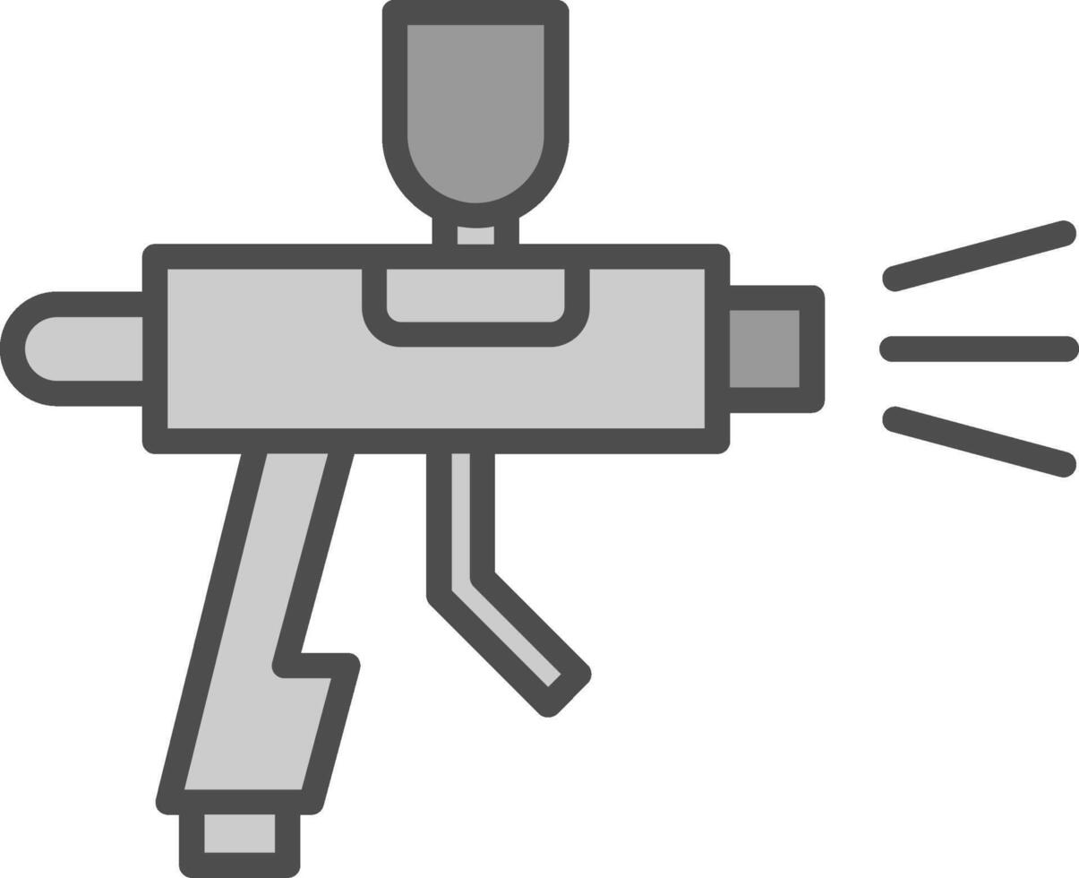 Spray Paint Gun Line Filled Greyscale Icon Design vector