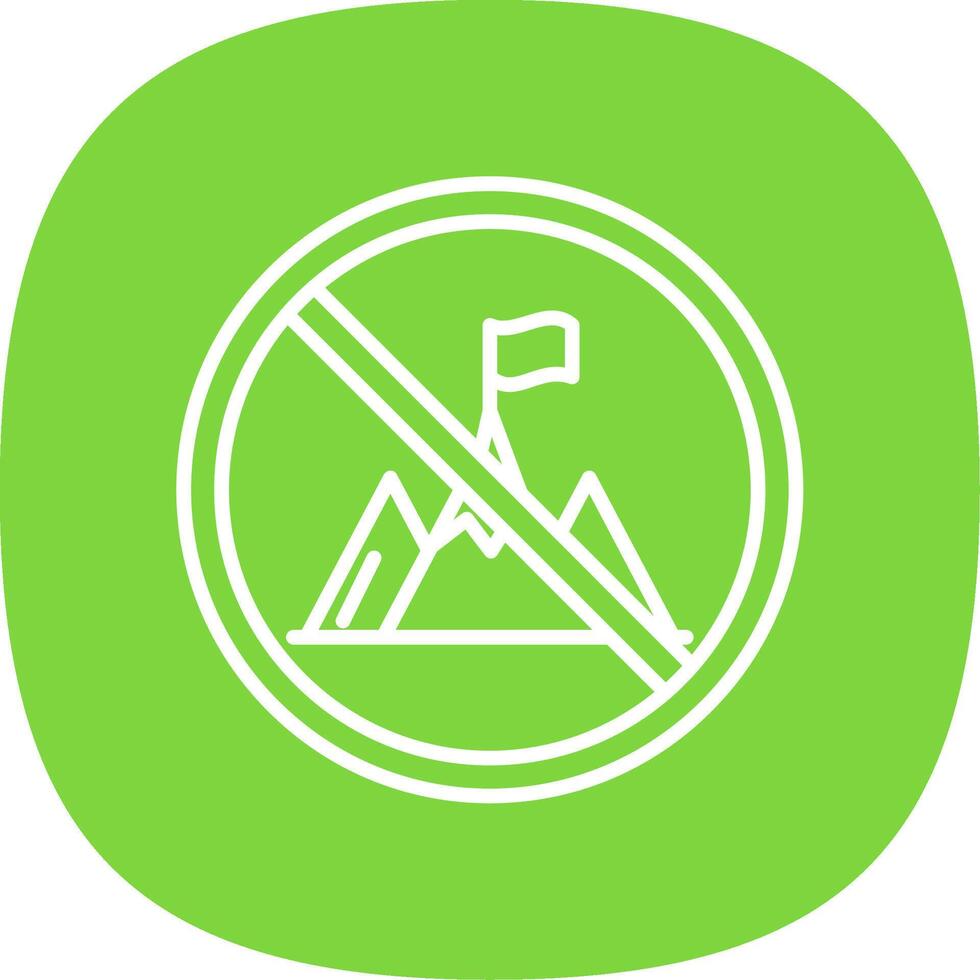 Prohibited Sign Line Curve Icon Design vector