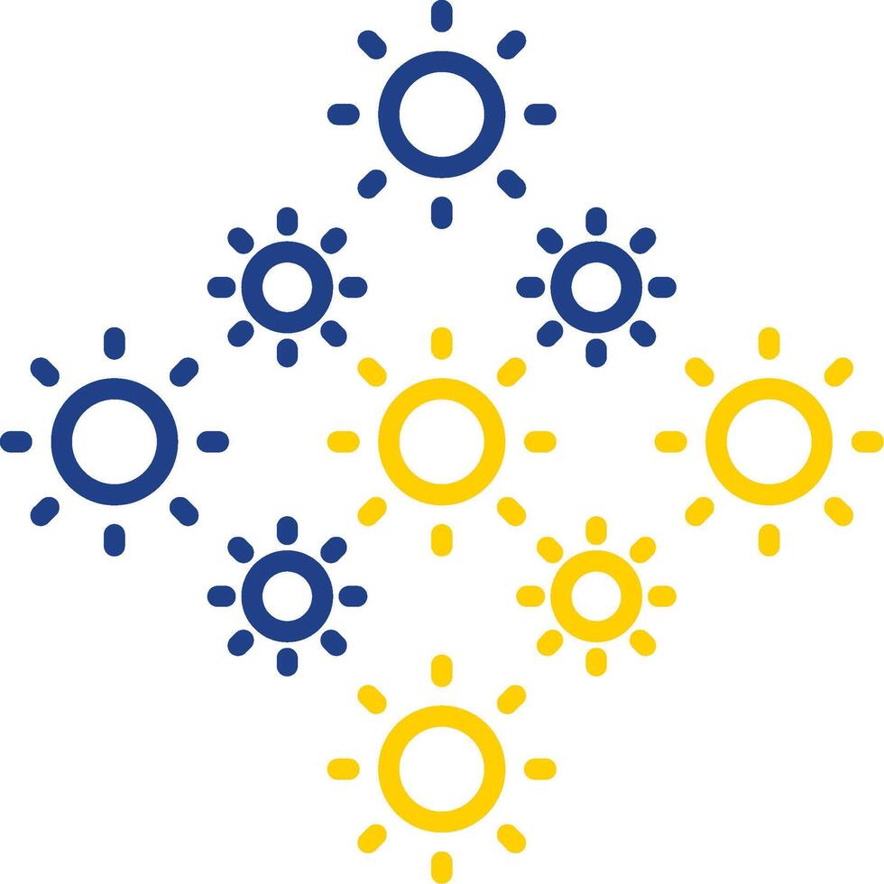 Lights Line Two Colour Icon Design vector