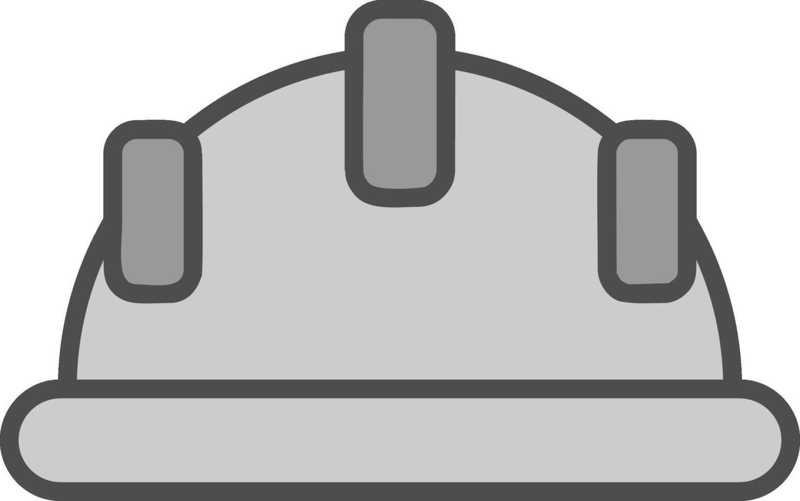 Hard Hat Line Filled Greyscale Icon Design vector