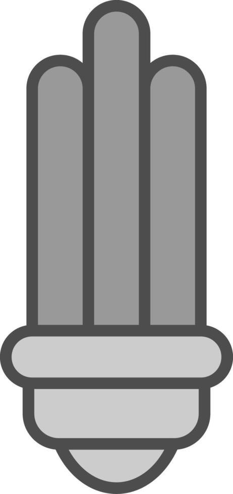 Bulb Line Filled Greyscale Icon Design vector