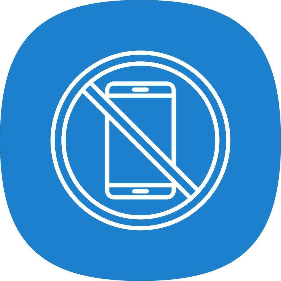 Prohibited Sign Line Curve Icon Design vector