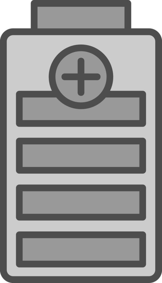 Battery Level Line Filled Greyscale Icon Design vector