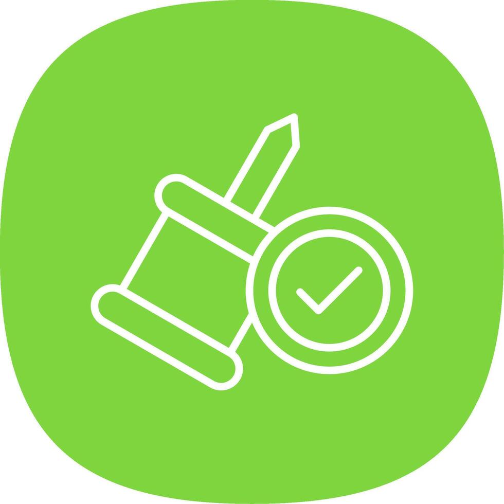 Pin Line Curve Icon Design vector