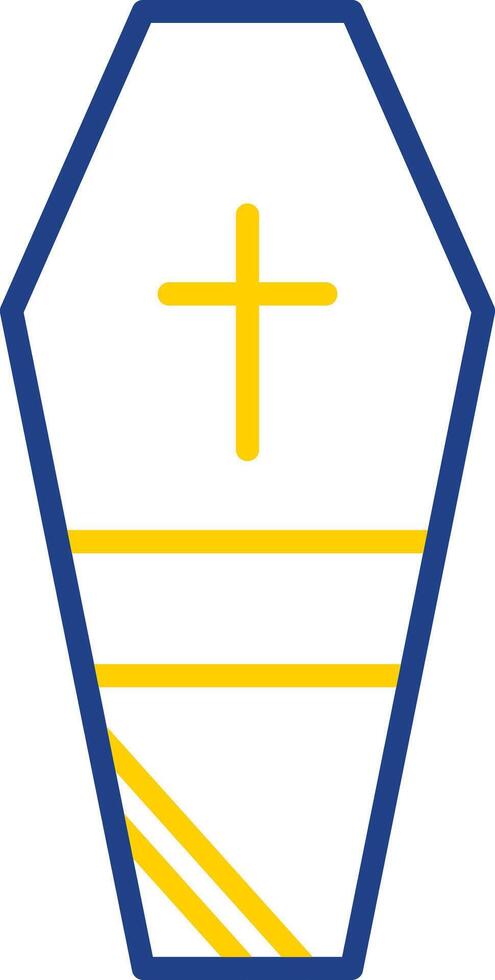 Coffin Line Two Colour Icon Design vector