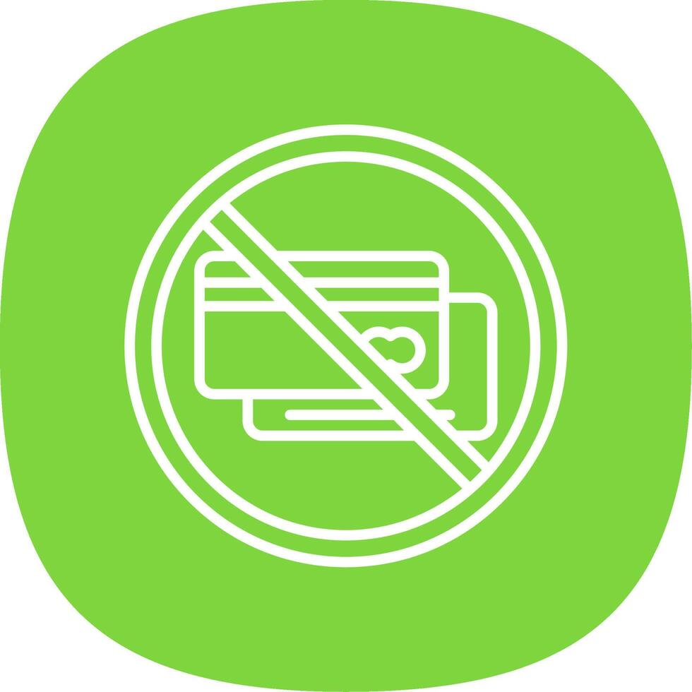 Prohibited Sign Line Curve Icon Design vector