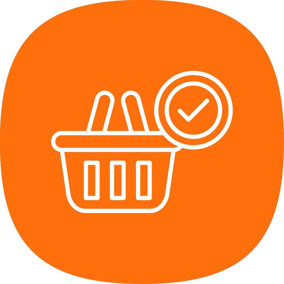 Basket Line Curve Icon Design vector