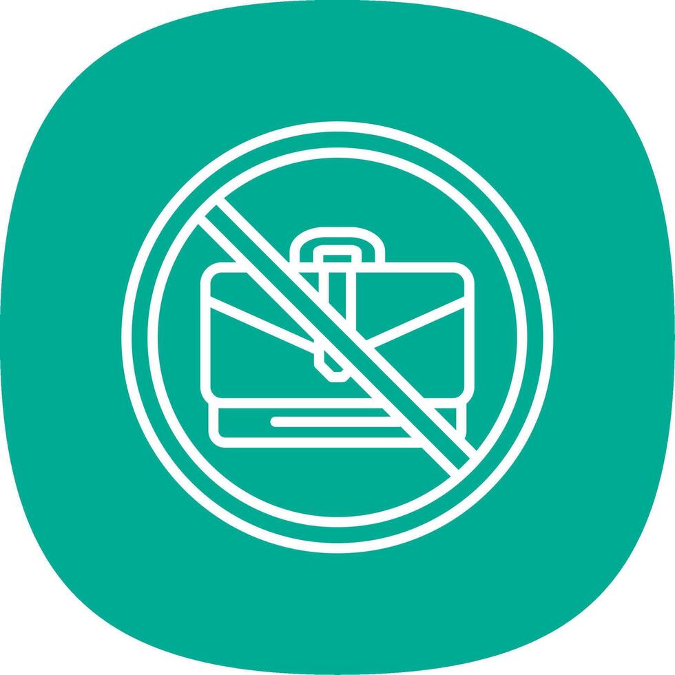 Prohibited Sign Line Curve Icon Design vector