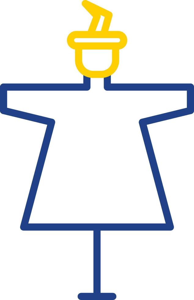 Scarecrow Line Two Colour Icon Design vector