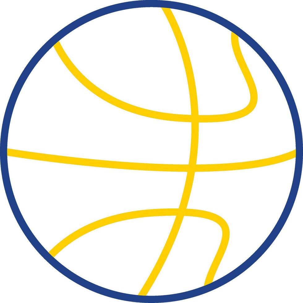 Basketball Line Two Colour Icon Design vector