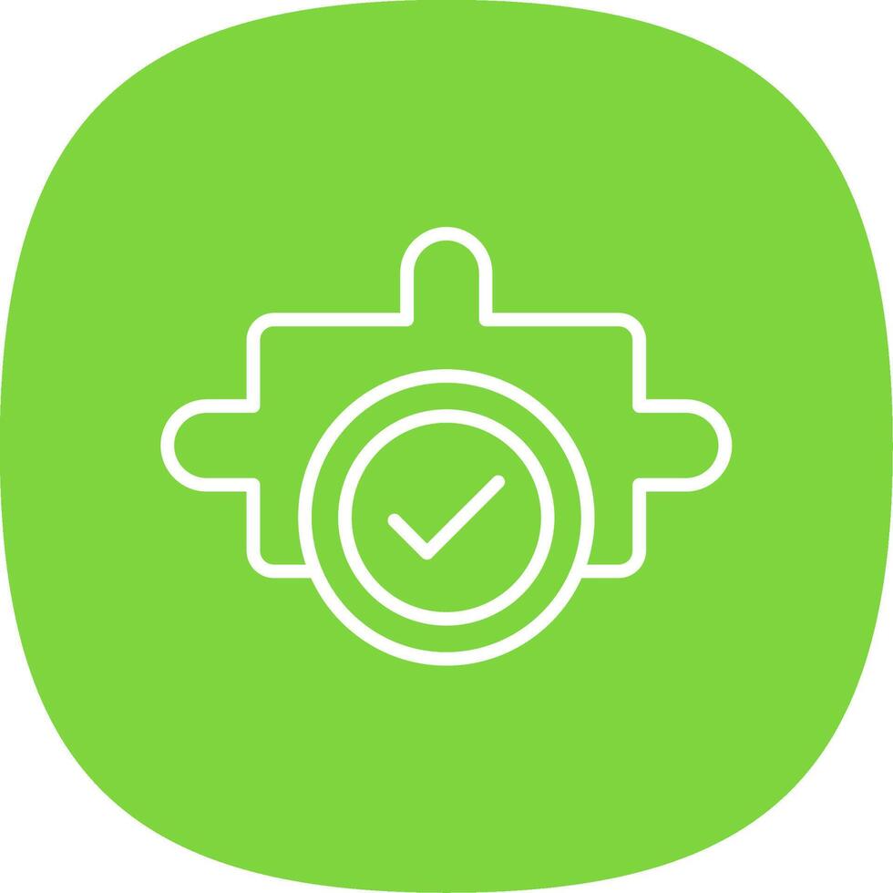 Jigsaw Line Curve Icon Design vector