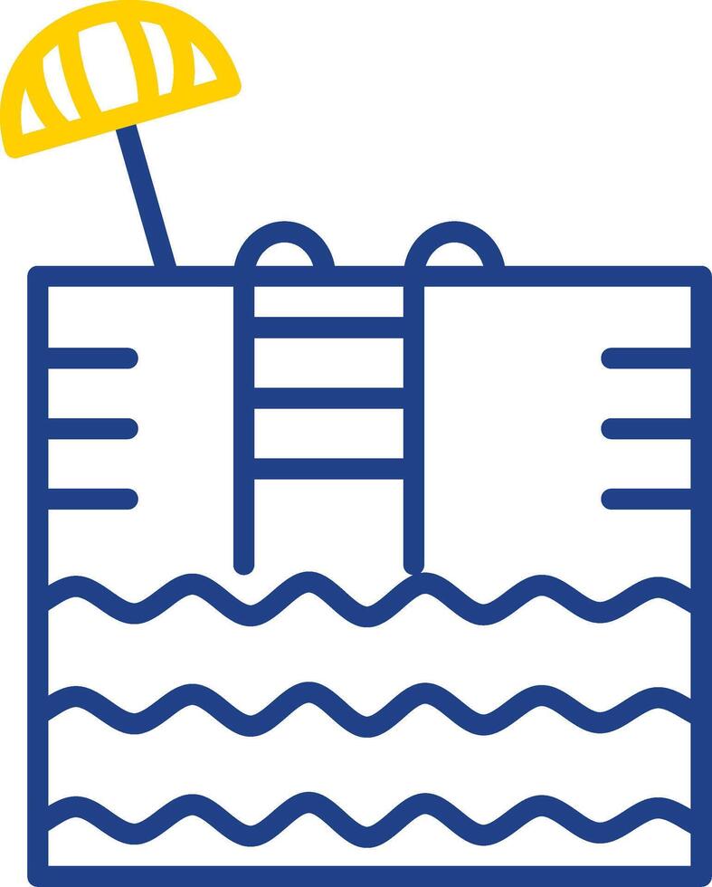 Swimming Pool Line Two Colour Icon Design vector